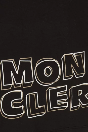 تي شيرت بطبعة شعار الماركة قطن