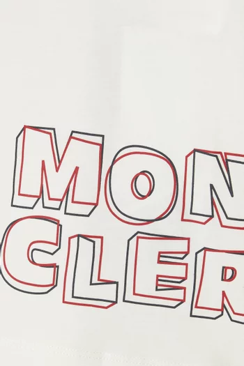 تي شيرت بطبعة شعار الماركة قطن