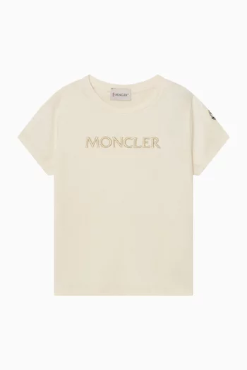 تي شيرت بطبعة شعار الماركة قطن