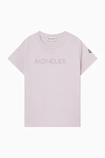 تي شيرت بطبعة شعار الماركة قطن