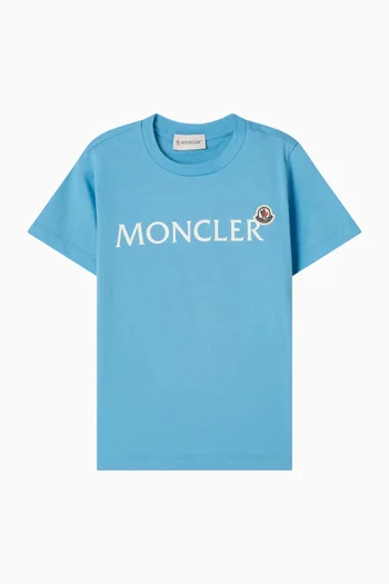 تي شيرت بطبعة شعار الماركة قطن