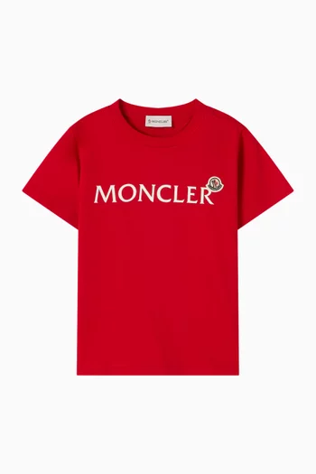 تي شيرت بطبعة شعار الماركة قطن