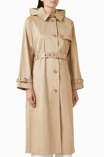 Belted Trench Coat in Cotton