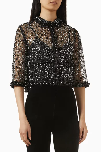 قميص ليبيس مزين بتطريزات