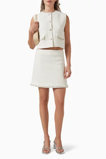 تنورة جيستراسو قصيرة تويد