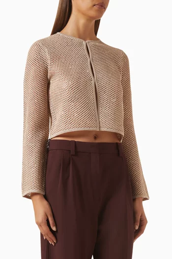 كارديغان موسيليتينك مزين بتطريزات