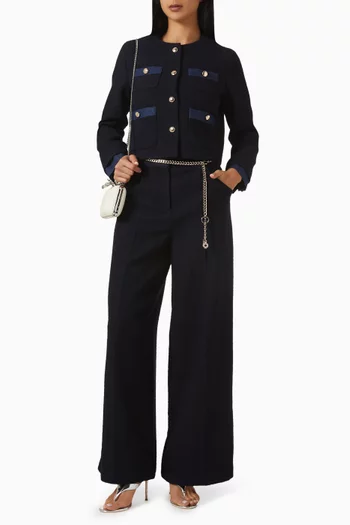 Padeiry Wide-leg Pants in Tweed