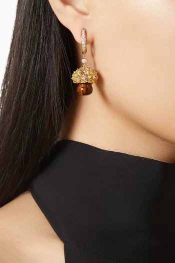 Amber Virosa Earrings in 18kt Gold-vermeil