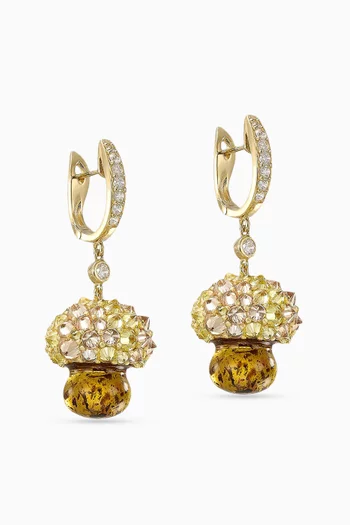Amber Virosa Earrings in 18kt Gold-vermeil