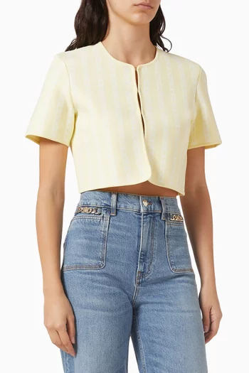 كارديغان قصير منسوج