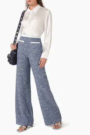 بنطال بيلاتا بقصة ساق واسعة