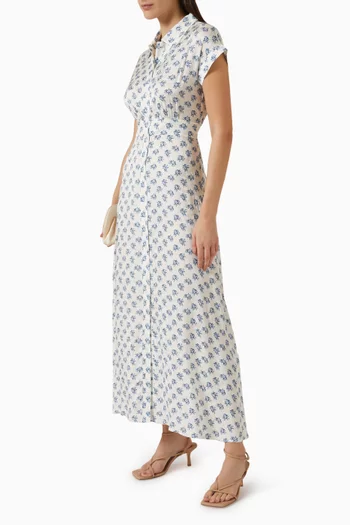 Printed Maxi Dress in Viscose