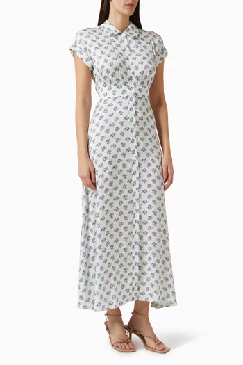 Printed Maxi Dress in Viscose
