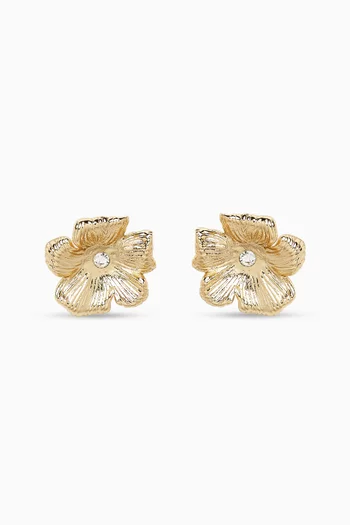 أقراط بتصميم زهرة نحاس