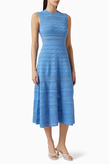 فستان نسيج بونتيل ومزيج فيسكوز