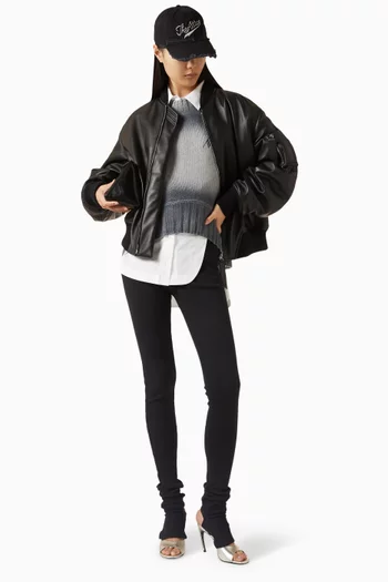 بنطال طويل مضلع قطن