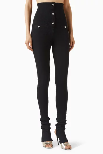 بنطال طويل مضلع قطن