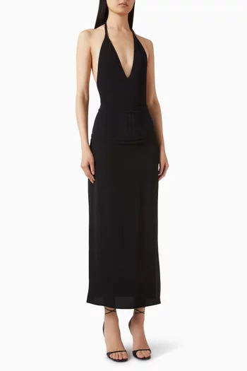 Halterneck Dress in Jersey
