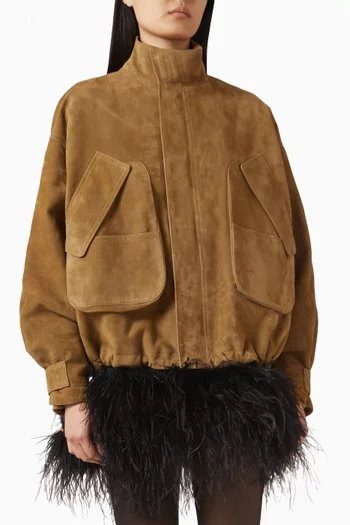 Bomber Jacket in Suede