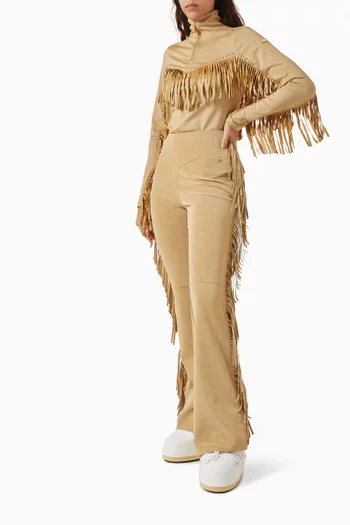 Whisper Fringed Ski Pully in Jersey