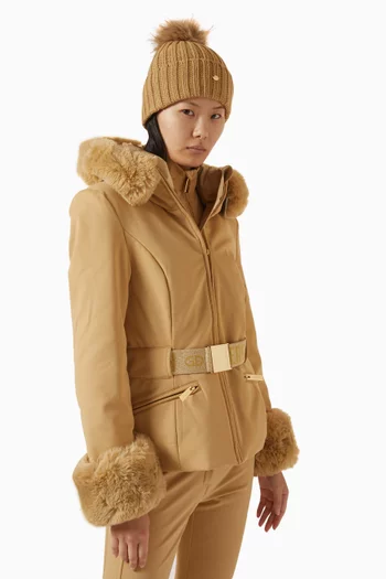 قبعة بيني أونا بومبون منسوجة