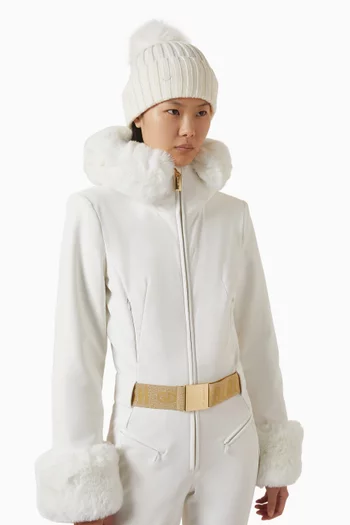 قبعة بيني أونا بومبون منسوجة