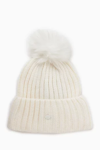 قبعة بيني أونا بومبون منسوجة