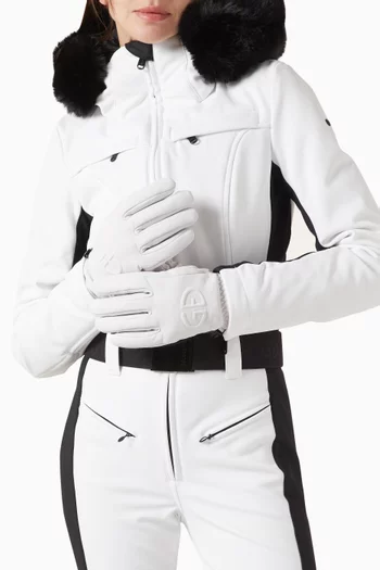 قفازات فريز بشعار الماركة جلد