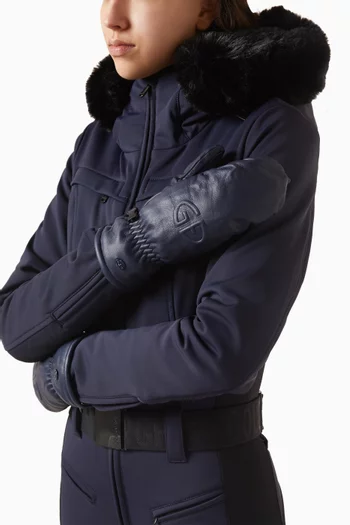 Hilja Logo Mittens in Leather