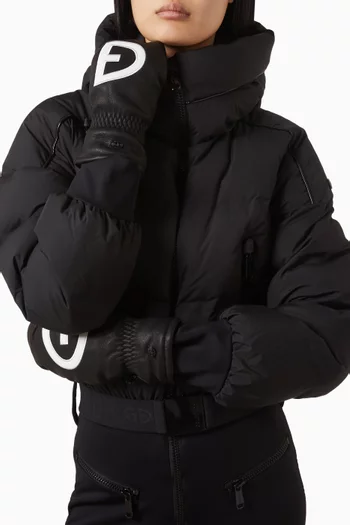 Bello Logo Mittens in Leather