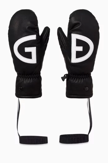 Bello Logo Mittens in Leather