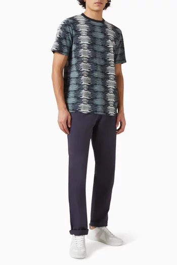 تي شيرت بنقشة موجات صوتية قطن بيكيه