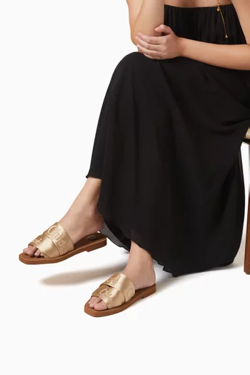 Woody Logo Slides in Satin