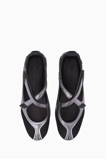 حذاء باليرينا فلور01 بكعب مسطح قماش شبكي