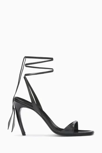 صندل أورا بكعب 95 مم جلد