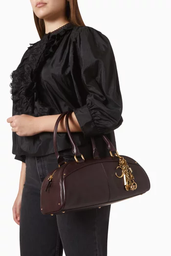 Medium Bowling Bag in Calfskin Leather