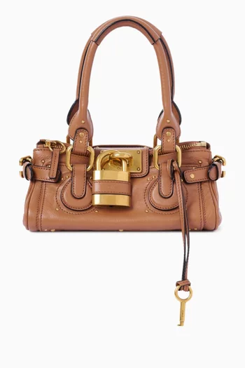 Small Paddington Shoulder Bag in Grained Buffalo Leather