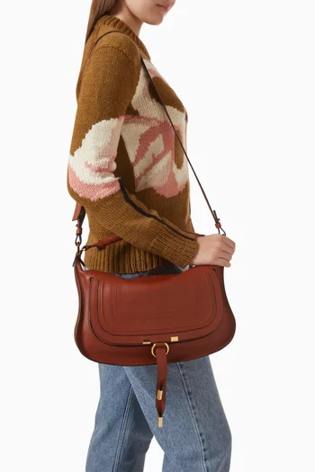 حقيبة كتف مارسي متوسطة جلد عجل