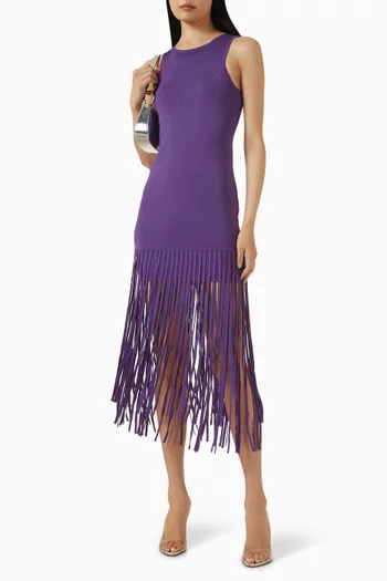 Margaux Fringe Dress in Rayon Blend