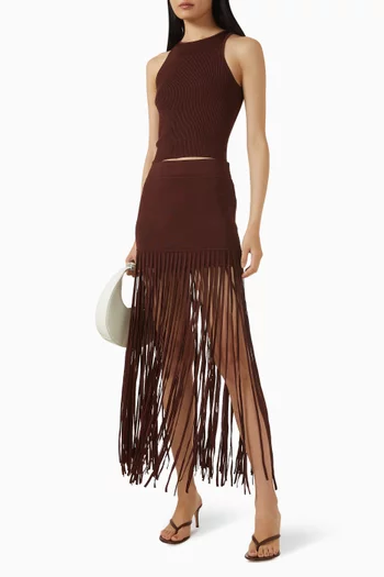 Avery Racerback Tank Top in Rayon Blend