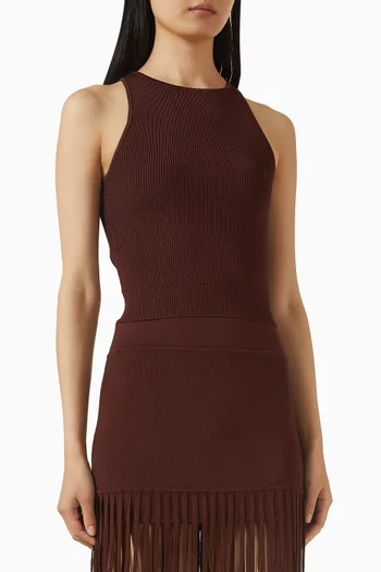 Avery Racerback Tank Top in Rayon Blend