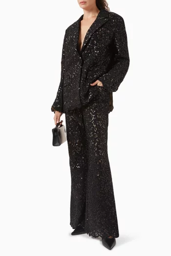 Gaia Flared Pants in Lace