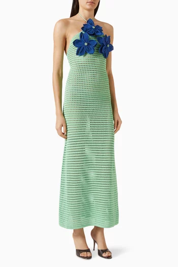 فستان لا مونادا طويل منسوج