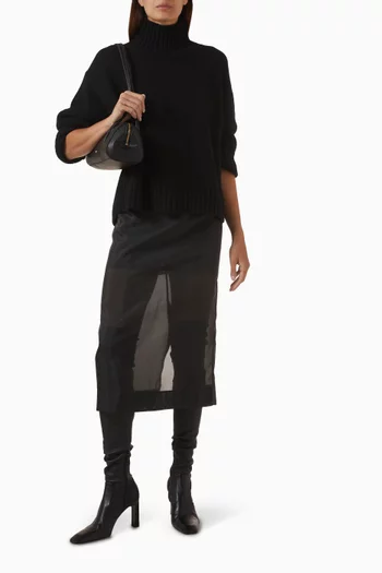 تنورة شيفون خفيف الوزن وشفاف بقصة مستقيمة