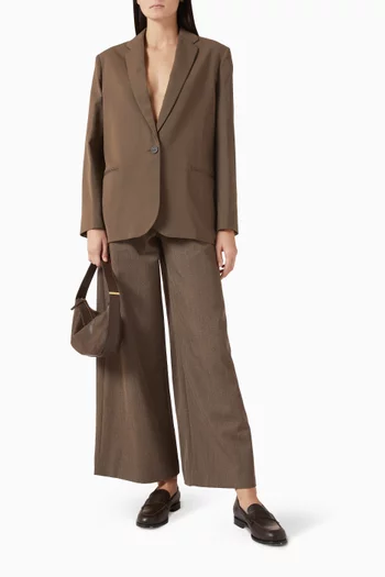 Single-breasted Blazer in Wool Blend