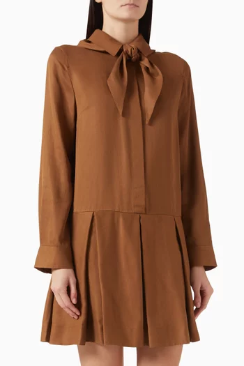 Scarf Drop-waist Mini Dress in Lyocell