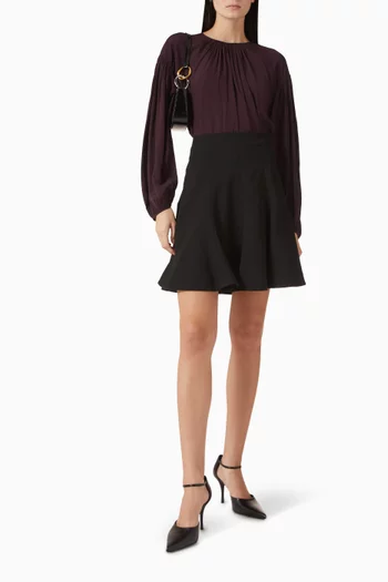 Gathered Blouse in Viscose