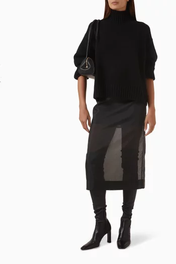 Funnel-neck Sweater in Cashmere