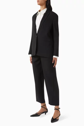 Single-breasted Blazer in Wool Blend