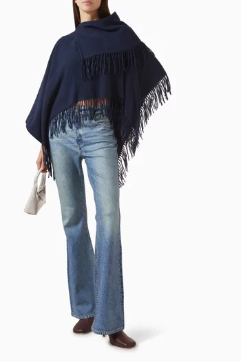 بونشو دارسي بياقة مطوية صوف